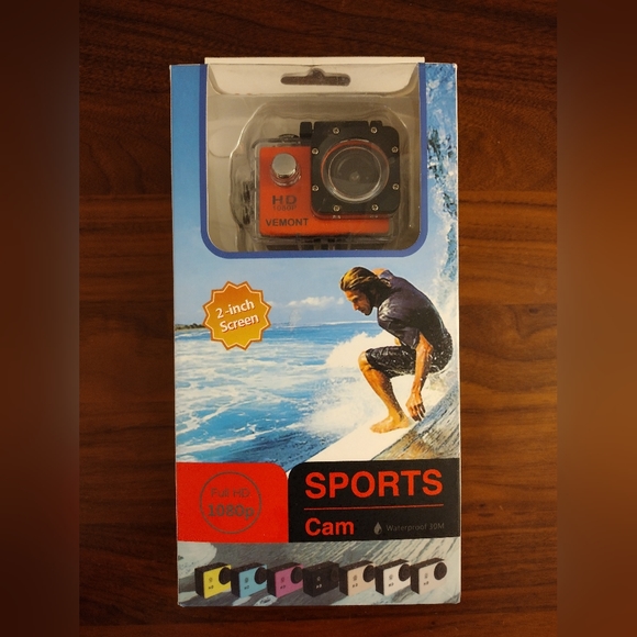 Sports Camera Pink Waterproof Full HD 1080 - Picture 3 of 4